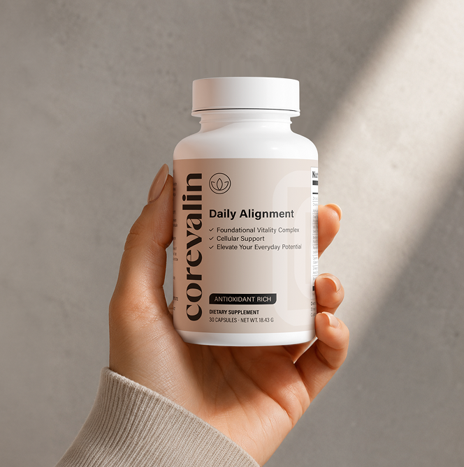 Corevalin bottle and capsules